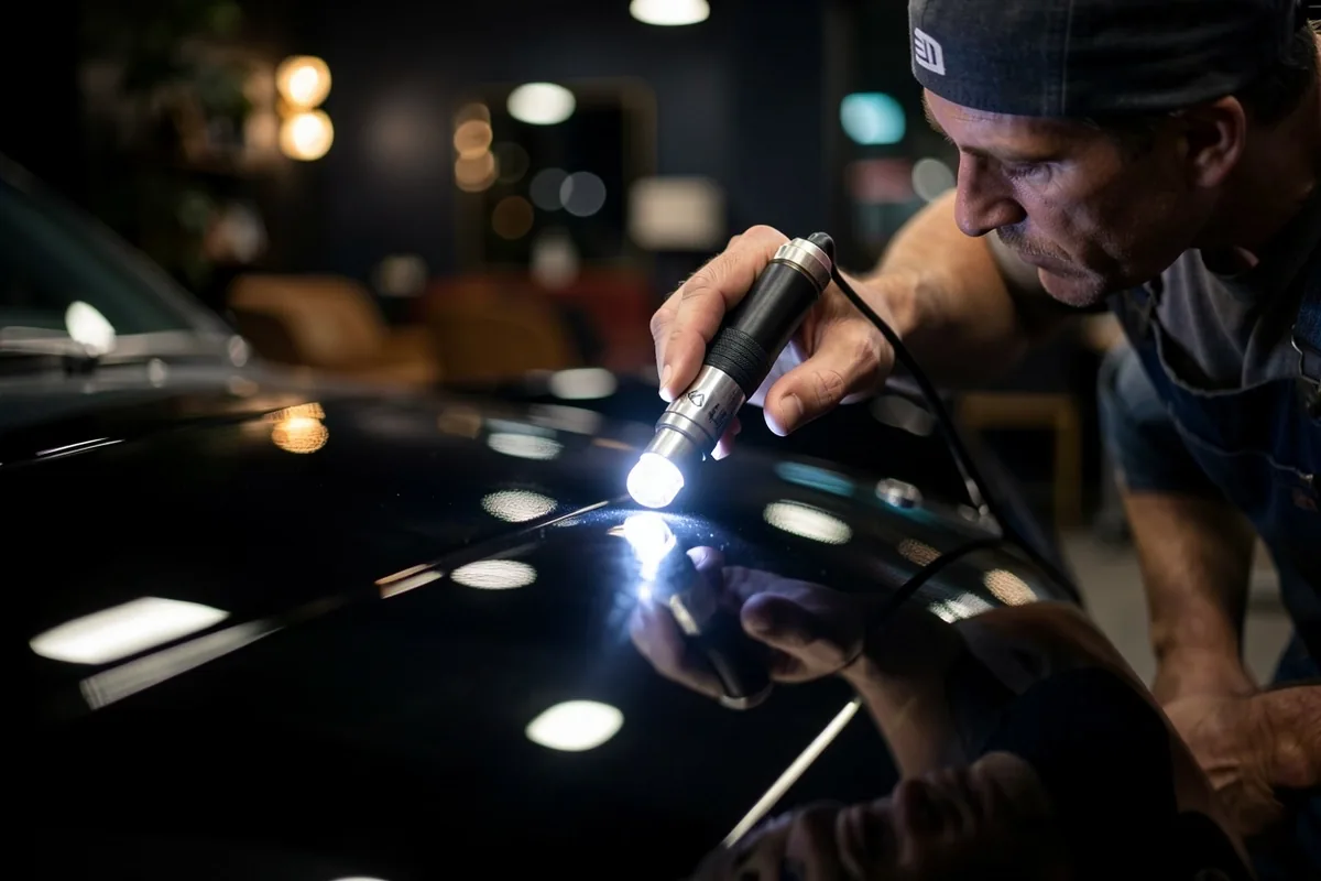Inspectie van detailing precisie bij Corvessas